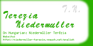 terezia niedermuller business card