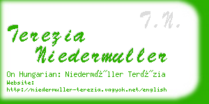 terezia niedermuller business card